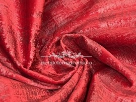 Draperie din catifea texturata de culoare rosu