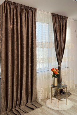 Draperie din catifea texturata de Lux